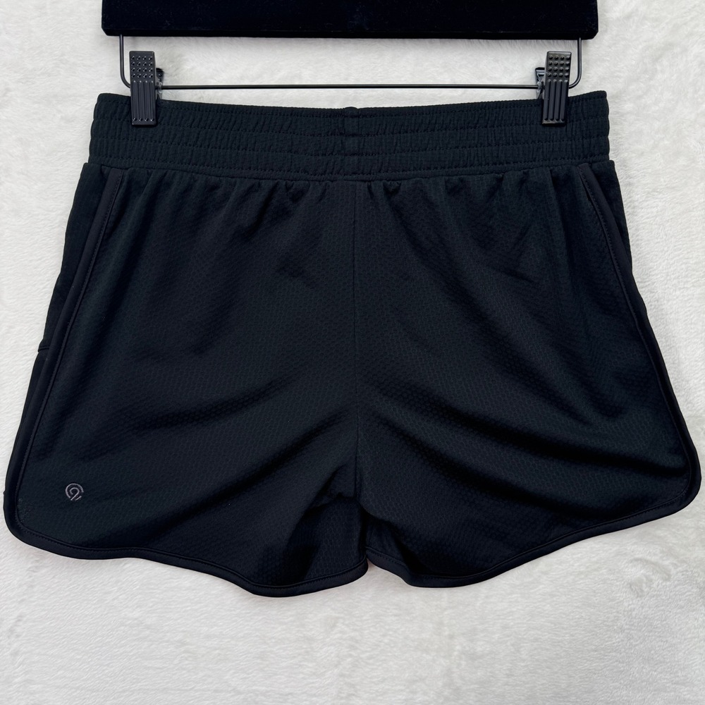 Champion Athletic Shorts Womens Small Black Mesh Dolphin Hem Running Sporty - Picture 7 of 10